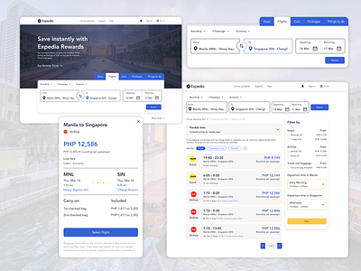 Expedia - Redesigning Expedia screens figma typography ui ui design uiux web design