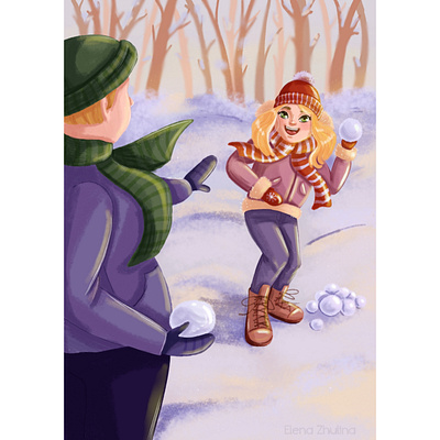 Snowballs. art commission book cover illustration book illustration brand character cartoon character character development children children book art children illustration stylized