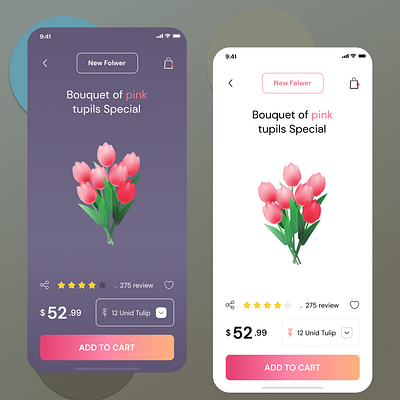 Flower E-commerce Mobile App UI/UX Design. android android app android app design android app development app app source code design illustration logo u ui