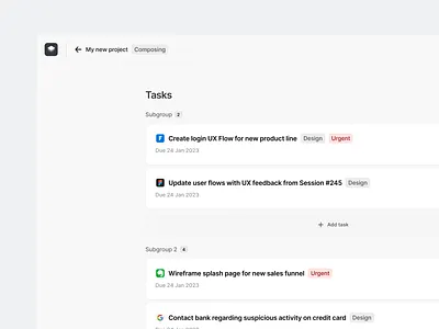 Stratis UI - Task list cards clean complete design details interface list manage minimal product progress project settings simple task ui ui design ux ux design web