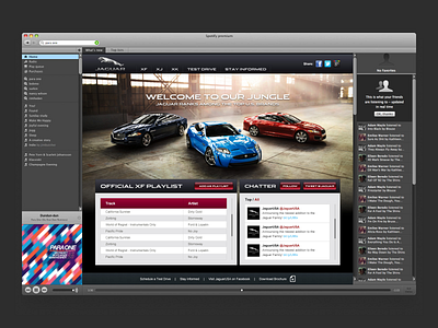 Spotify Ad Page for Jaguar USA advertisement graphic design ui visual design