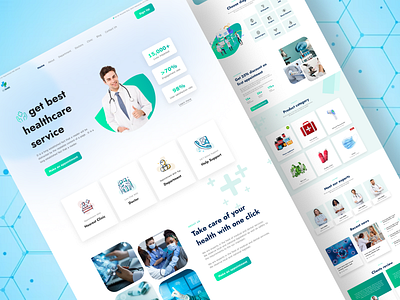 Healthcare Service Web Design doctor ehr emr healthcare healthcare ui kit hospital hospital app medical medicine online doctor web web design webdesign website design