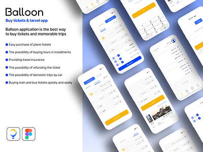 Travel App (Balloon) app balloon design graphic design logo travel app typography ui ux