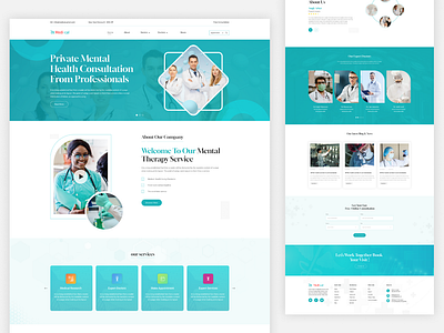 Medical landing Page Web Design best figma design best ui best ux design clean ui design eye catching landing page figma design landing page medical landing page medical ui medical website responsive web design ui ui design ux ux design web design website design