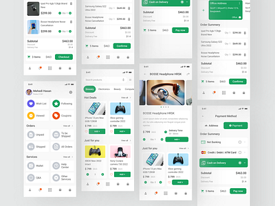 E-commerce Mobile Application cart e commerce ecommerce figma gfxfuel light mode mobile app mobile application mobile design mobile ui mobile ux online shop online shopping product page ui design uiux ux design