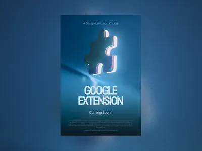 Google extension movie poster 3d branding design graphic design illustration motion graphics typography ui