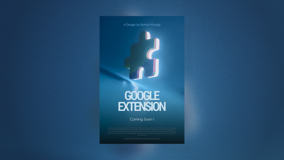 Google extension movie poster 3d branding design graphic design illustration motion graphics typography ui