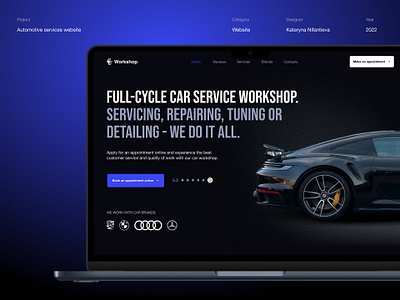 Automotive services website design design graphic design ui web