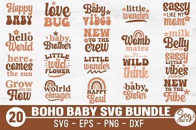 Boho baby svg bundle boho baby svg bundle branding design graphic design illustration logo png svg vector