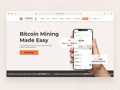 Crypto website redesign banner bitcoin branding creative crypto design hero banner homepage interaction design ui uiux design