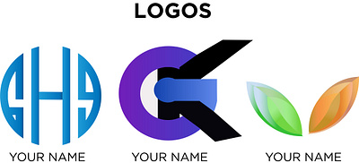 Customize Logos 2d design branding logo