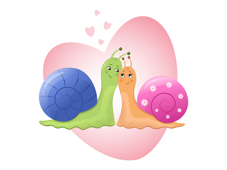 Snails in Love by Natali Levchyshyna on Dribbble
