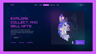 NFT Website - Animated NFT Website Design animation css design graphic design html ui ux website website design