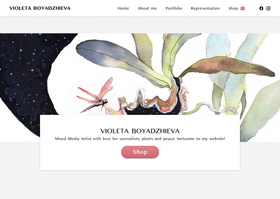 UI Design for Violeta Boyadzhieva Website branding design e commerce landing page style guide ui ui design website