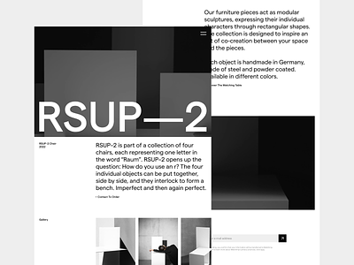 The Raum Objects Website interior minimal ui ux web