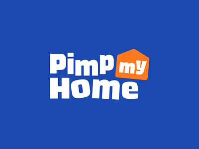 Pimp My Home - Logo Design apartment blue bold branding fun furniture graphic design home house living logo logodesign orange playful relocate relocation