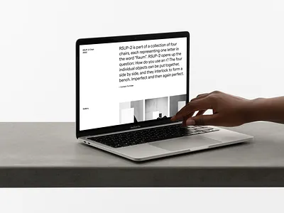 The Raum Objects Website interior minimal ui ux website
