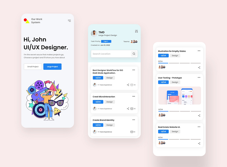 Work Systems App UI by Hmza - UI/UX Designer on Dribbble