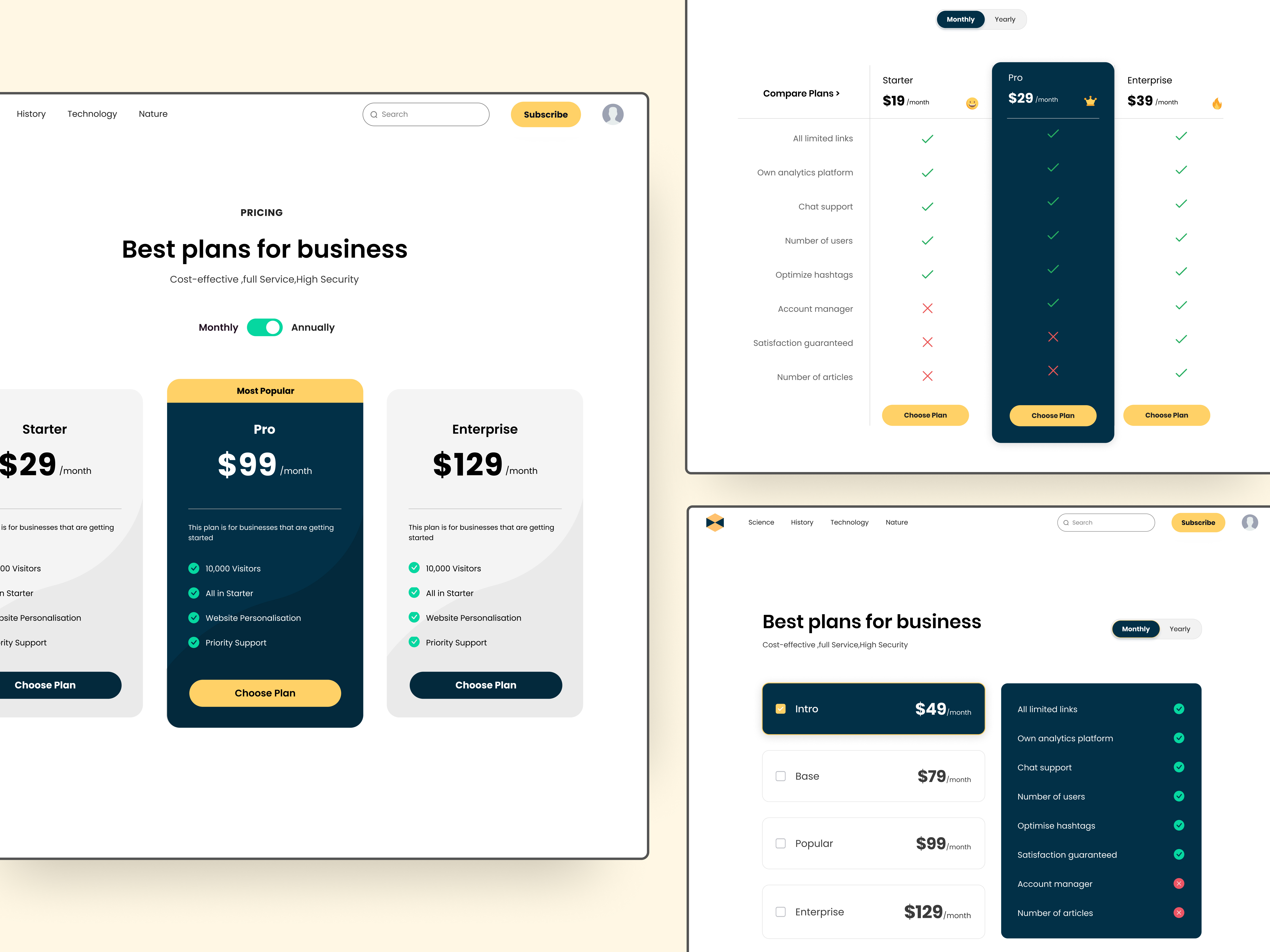 Pricing tabel pricing table pricing table ui ui uiux ux website pricing