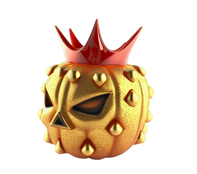 Halloween pumpkin queen 3d casual design graphic design illu illustration vector