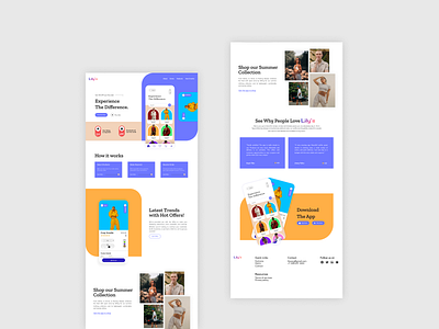 Lily's - Online Fashion Retail Web Landing Page landing page uiux web design