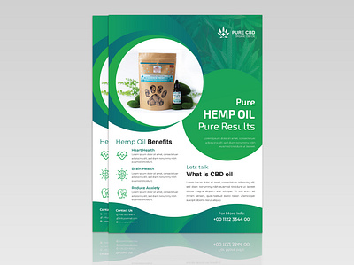 Hemp Oil Flyer Design a4 adobe illustrator ads design banner branding brochure cannabis corporate cover design flyer graphic design hemp leaflet logo post design poster print design print template weed