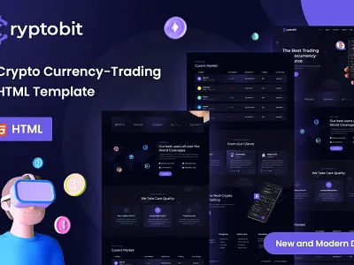 Cryptobit Trading Cryptocurrency HTML5 Template