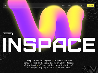 INSPACE MUSIC BAND UI/UX DESIGN 3d art design figma graphic design inspace lending page ui uiux design ux