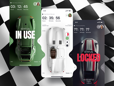 Race cars - Mobile app concept app bmw car cars clean concept design driver f1 inspiration interface ios mobile porsche racing sports truck typo ui ux