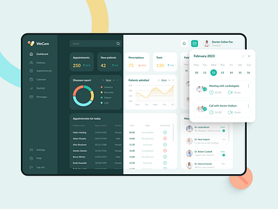 Dashboard/internal management system for doctors dashboard design ui ux