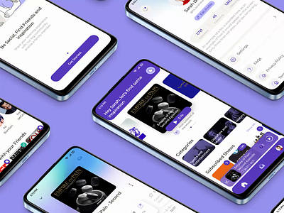 Shahrzad Podcast Platform - Mobile Application android app design app design clean clean app figma mobile app mobile application mobile design modern podcast product design streaming ui user experience user interface ux uxui design