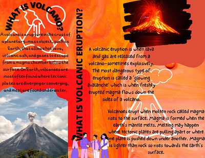 Volcanic Eruption Infographic graphic design infographic