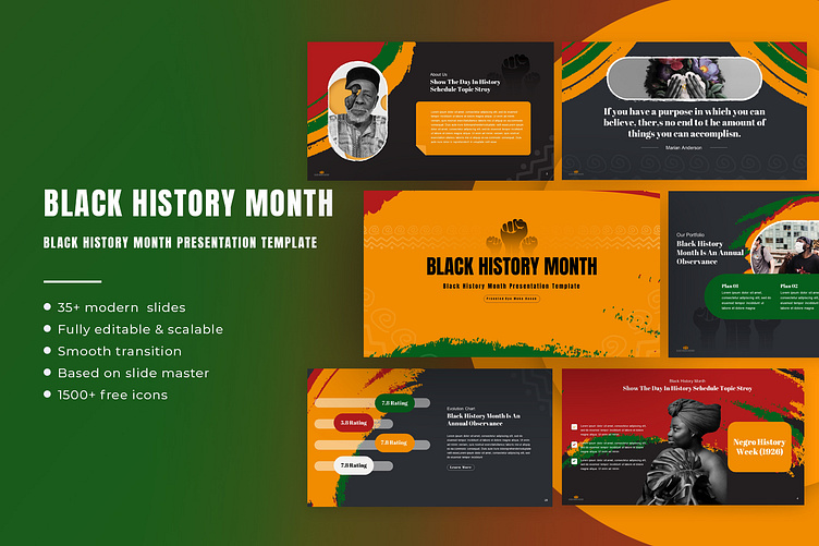 Black History Month Presentation Template by SlideStack on Dribbble