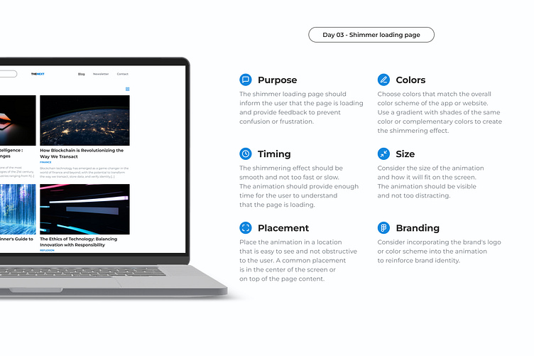 Day 03 I UI Challenge I Shimmer loading page by Raphaelle Odin on Dribbble