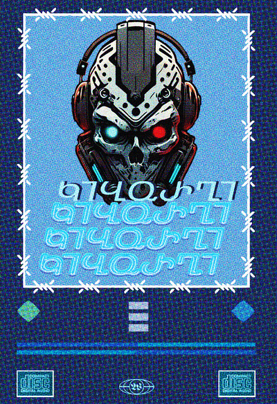 Cyborg Wallpaper cyber cyborg design digital digitaldrawing drawing georgia graphic design illustration like photoshop poster retro