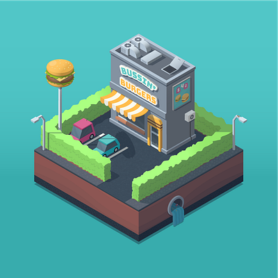 🍔📱 2d app art cartoon design enviroment game art game design graphic design illustration illustrator isometric mobile simplism stylized typography ui ux vector