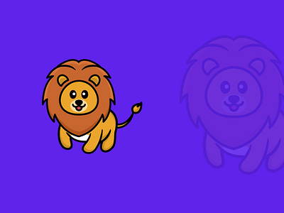 Lion cute concept logo design animal app branding cartoon cute design graphic design illustration lion logo typography ui ux vector