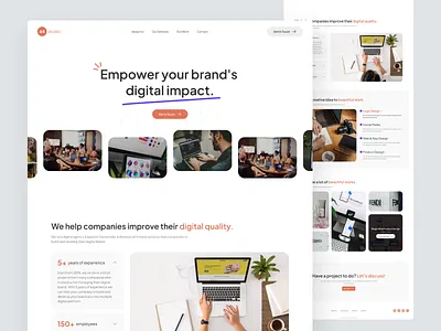 64 Studio - Digital Agency Web Design agency branding design desktop digital digital agency landing page studio ui website