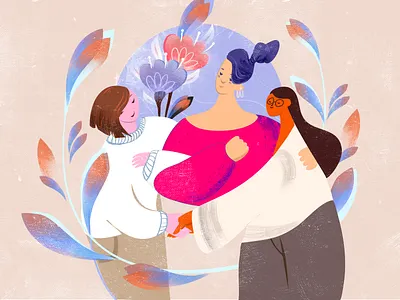 Who run the world? Girls! art design girls graphic design greeting card illustration spring women