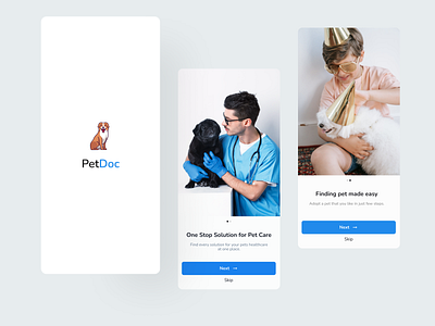 PetDoc - Animal Healthcare App adoption agency animal app business care design doctor health healthcare launch login mobile mobile app onboarding pet product ui ux web