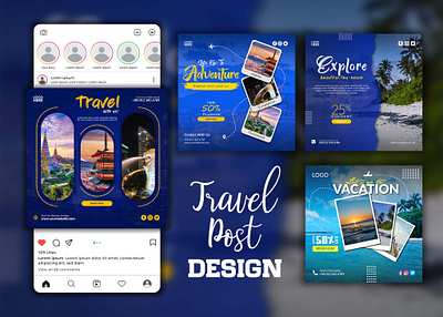 SOCIAL MEDIA POST DESIGN ad adobe photoshop advertisement design advertising brand identity branding business facebook post graphic design instagram post marketing marketing material mockup social social media social media design social media post tourism travel travel post