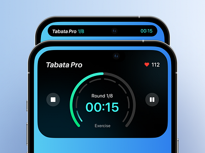 Dynamic Island | Tabata Timer App app ui dynamic island fitness app tabata app tabata timer ui ui design widget