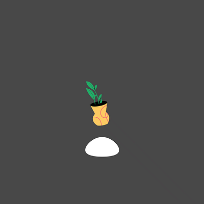 Jumping plant 2d animation circle design illustration jump motion motiondesign plant shadow texture vase