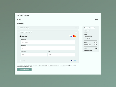 Checkout page challenge checkout clean daily ui design desktop form hotel lifestyle minimal nature spa ui ui design ux web