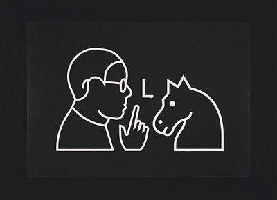 StrangerChess — Whisper boardgame chess horse icon illustration isotype knight lineart outline stroke symbol whisper