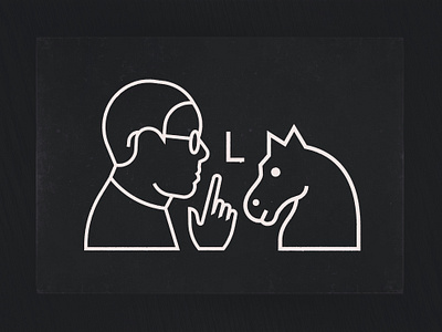 StrangerChess — Whisper boardgame chess horse icon illustration isotype knight lineart outline stroke symbol whisper