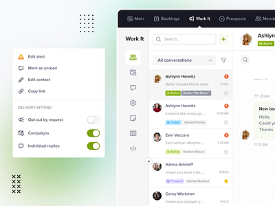 ClubReady – Communication automation automation campaigns chat conversation figma marketing automation messages product design responsive web saas twilio ui web app