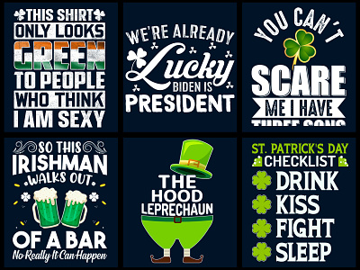 ST PATRICKS DAY T-Shirt Designs Bundle design etsy merch by amazon teespring tshirt design free