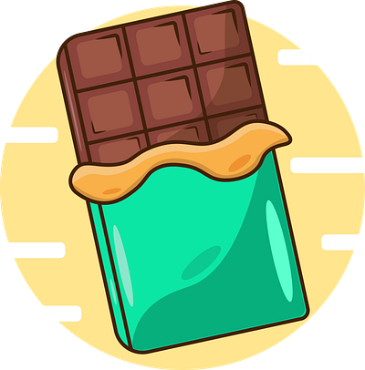 Chocolate chocolate chocolate bar illustration kandy sweet vector