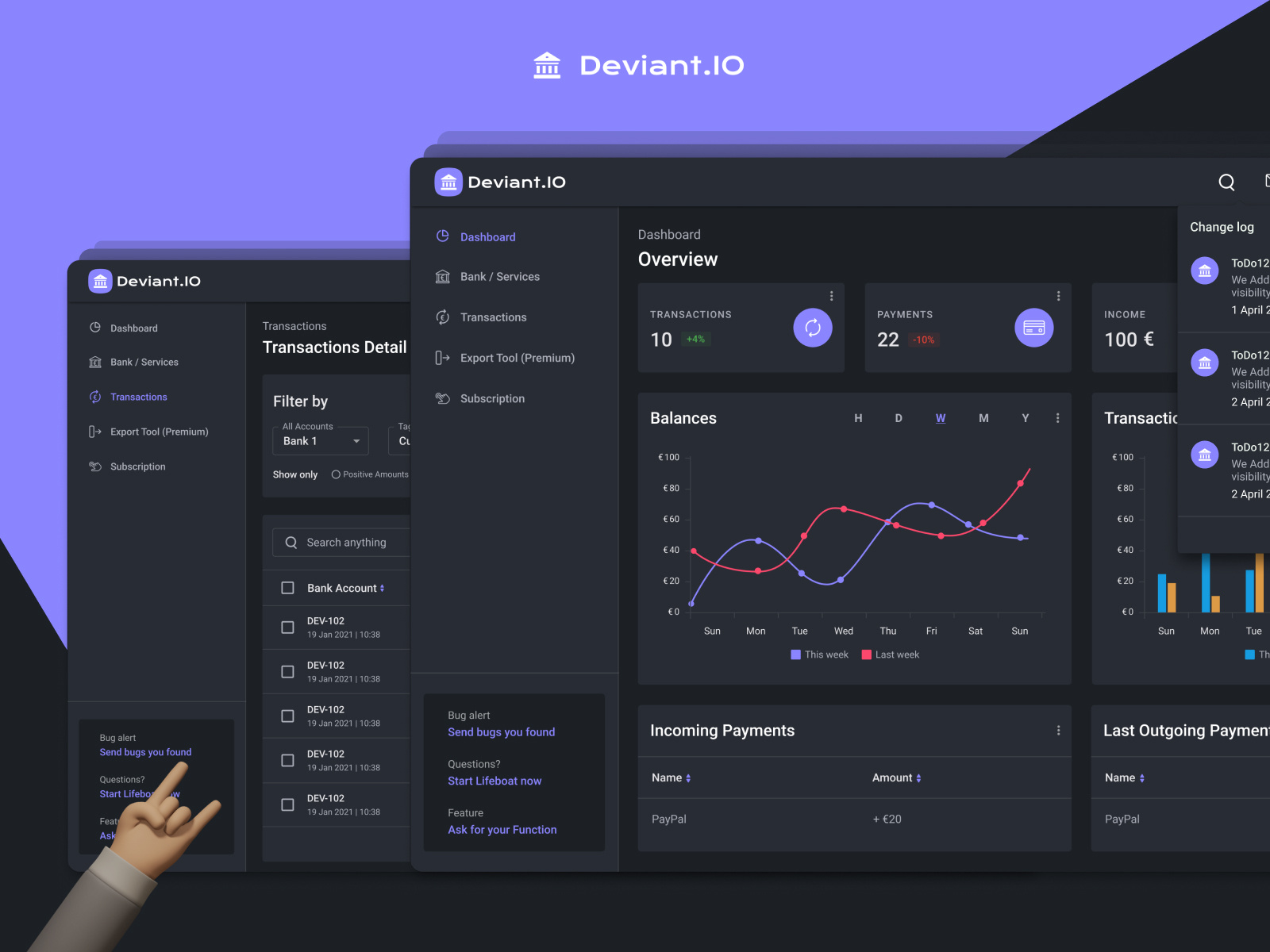 Deviant design futuristic minimalistic saas design ux